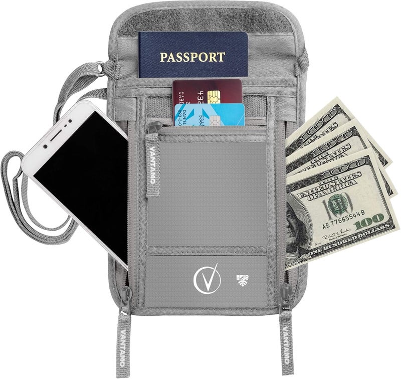 Vantamo Money Belt with RFID For Men & Women, Hidden Passport Holder for Travel, 2 Compartment Travel Fanny Pack for Women Anti Theft - Image 2